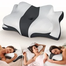 Neck Pillow Cooling Cervical Ergonomic Memory Foam Pain Relief Side Back Stomach
