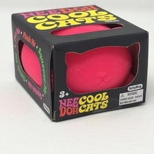Schylling NeeDoh Cool Cats Pink Cat Squishy Fidget Stress Toy NEW