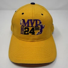 Los Angeles Lakers Hat Cap Strap Back Yellow NBA Basketball Kobe Bryant MVP 2008