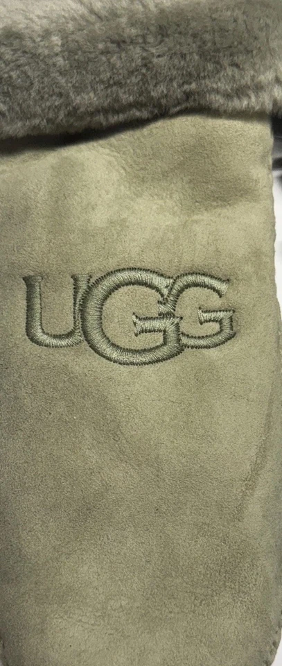 Guantes UGG Piel de Oveja Miitens Verde Oveja Cosidos a Mano Mujer’s Pequeños/Medianos Nuevos Foto 2 de 4