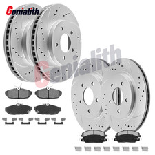 For Ford Mustang 2005-2010 Front Rear Drilled Brake Rotors Ceramic Pads Kit