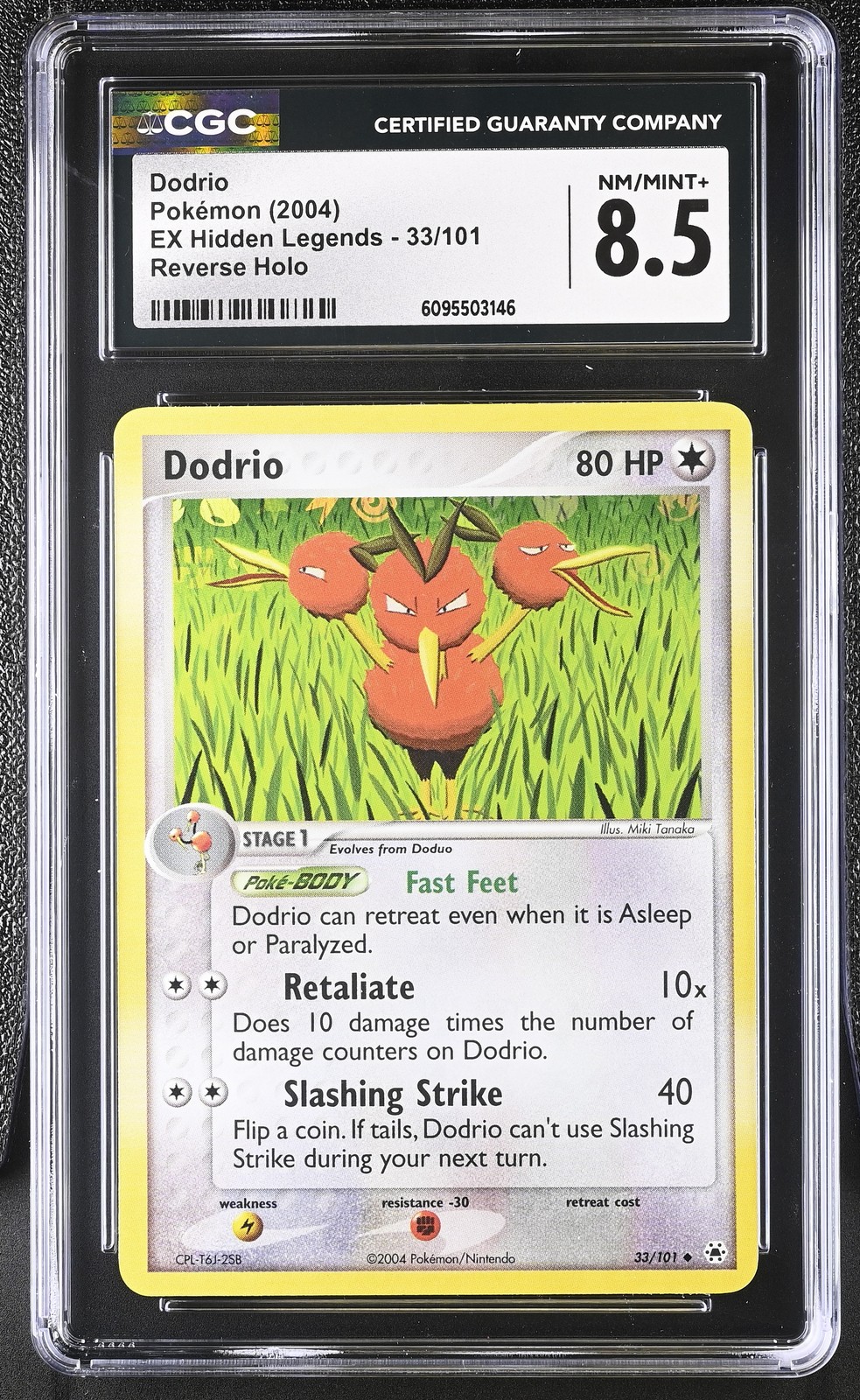 CGC 8.5 Dodrio 33/101 Reverse Holo EX Hidden Legends Pokémon Card