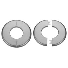 2pcs Wall Split Flange 44mm/1.7" Self-Adhesive Plumbing Cover Plates Gray