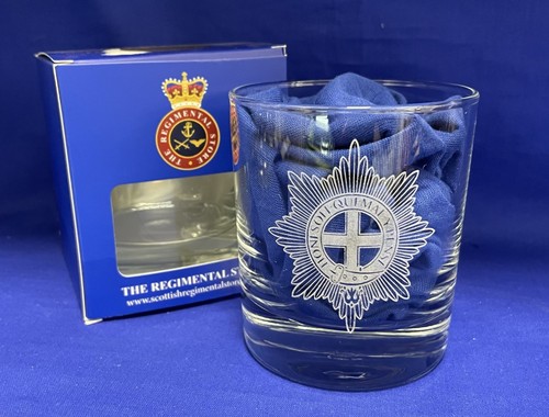 UK British Army Regimental engraved Whisky glass with regimental cap badges. - Picture 19 of 73