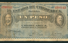 1 Peso 1914  El Estado De Chihuahua - Pagara ** PAPER CURRENCY AUCTIONS