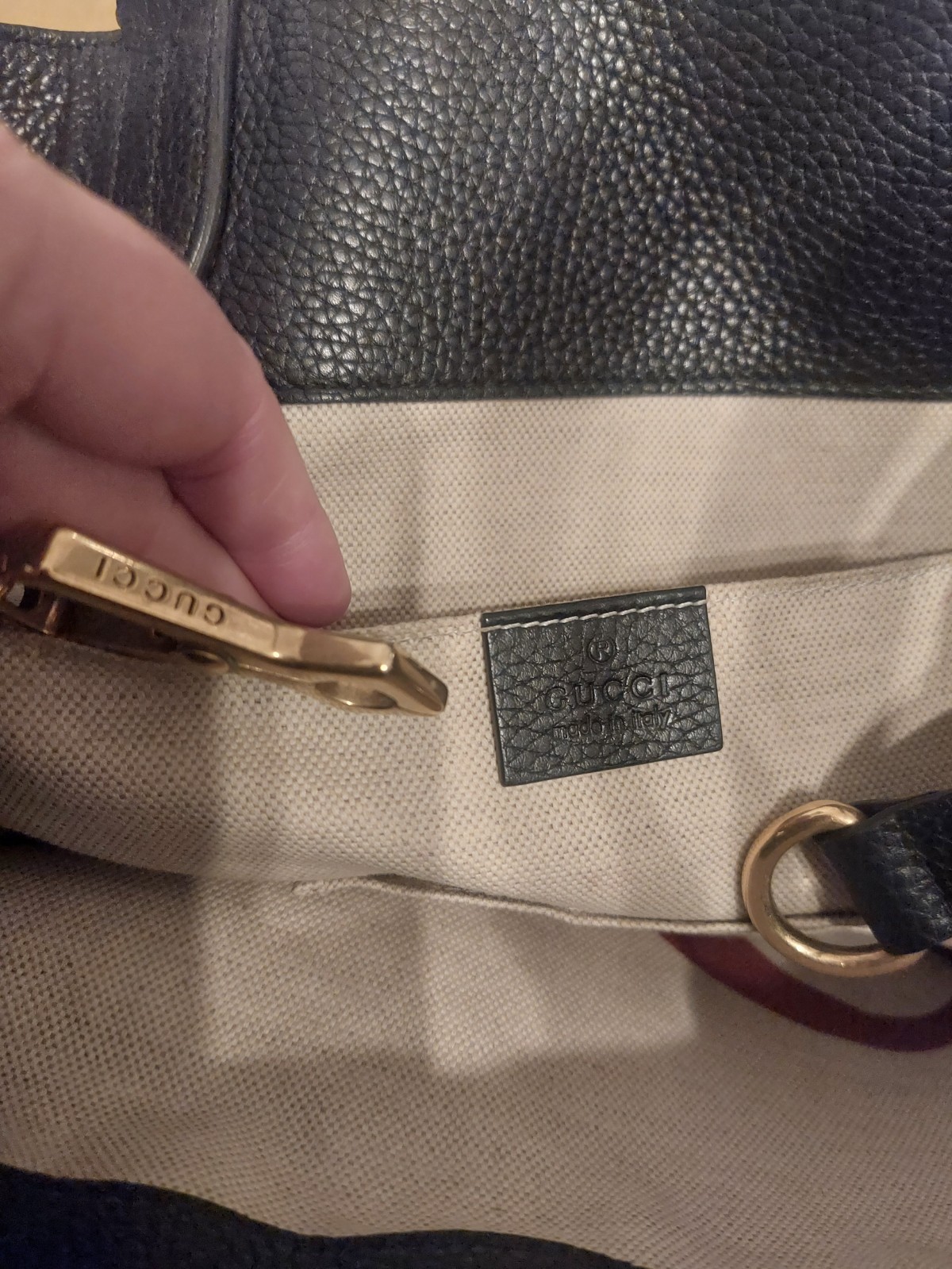 Rare Gucci Kingsnake pebbled leather unisex backpack image 5