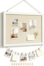 Bulletin Boards with Linen 1-Pack 16''X 12'' Double-Sided Cork Board for Walls W