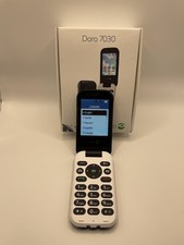 Doro 7030 4G Flip Mobile Phone Black Unlocked Open Box Never Used Boxed
