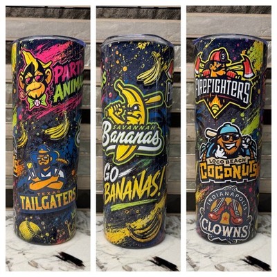 Savannah Bananas 20oz Tumbler Stainless Steel Mug Gift for Bananas fans