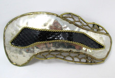 Vtg Belt Buckle Boho Hippy Brutalist 1980s 1990s Womens Large Statement Fashion