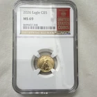 American Eagle 2026 G$5 1/10oz Gold Coin MS 69 Red Book Label NGC