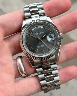 Seikmod Seikjust Arabic DIAL | Fluted Bezel | NH 35 Aut | Sapphier