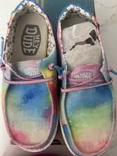 Hey Dude Wendy Youth Dreamer Magic Tie-Dye Multicolor Slip-On US 3 Canvas