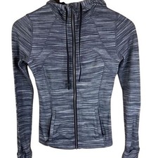 Lululemon Define Hooded Jacket Full Zip Gray White Marled Size 4 Activewear Yoga