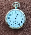 Running Serviced 1906 Waltham grade 645 antique railroad pocket watch, 16s 19j