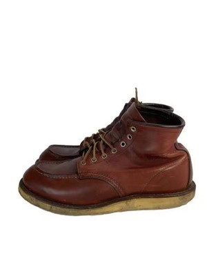 RED WING boots/ size 27cm/ brown leather/ model 9106/ sole wear RED WING boots/ size 27cm/ brown leather/ model 9106/ sole wear