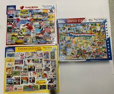 WHITE MOUNTAIN 1000 Puzzles lot 3 CANNOT NOT GUARANTEE COMPLETE, Stamps, Maine