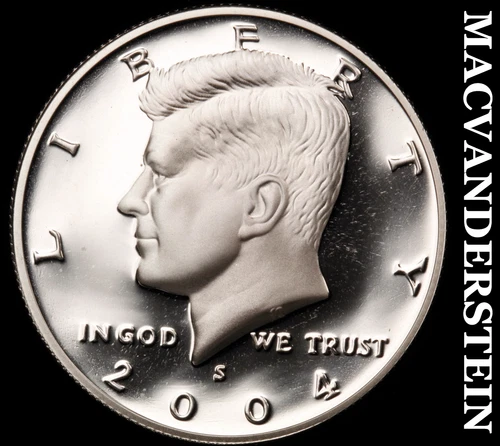 2004-S Silver Kennedy Half Dollar-Choice Gem Proof Lustrous No Reserve #i5886