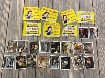 Vintage Panini Disney Snow White & 7 Dwarfs Sticker Lot Album Sammelbilder 1980s