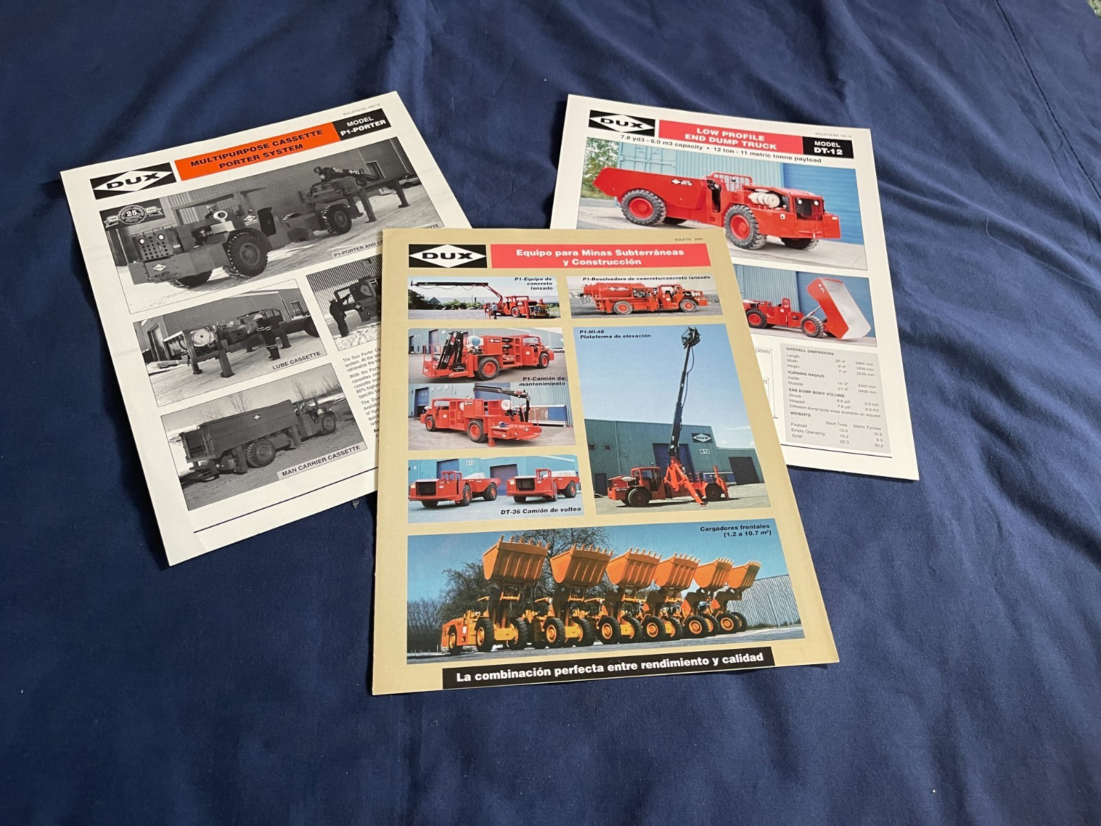 DUX Cassette Porter System Low Profile Dump Truck Lot Dealer Sales Brochure