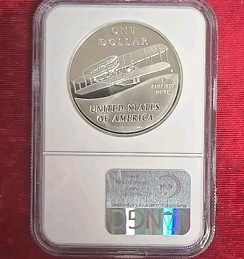 2003-P $1 Proof & Uncirculated First Flight Commemorative Coins NGC PF-69 MS-69 - Image 4 of 4