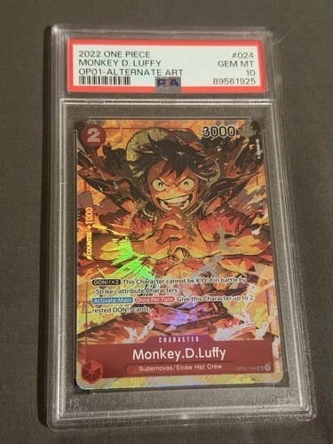 One Piece TCG - Romance Dawn - Monkey D. Luffy OP01-024 PSA 10