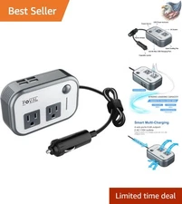 Power On-the-Go: 200W Car Power Inverter with Safety Features & USB Ports