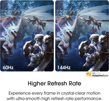 FHD 1080p 22-Inch Gaming Monitor - 144Hz Refresh Rate Eye Care Technology 7