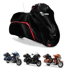 Motorcycle Cover Waterproof Outdoor Storage, 420D 110" Touring Side  Top Box