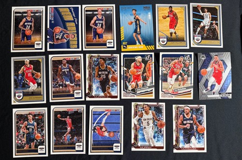 New Orleans Pelicans 17-Card Lot Zion Williamson Jordan Hawkins RC CJ McCollum