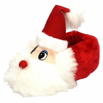 Damen Spot On Neuheit Weihnachtsmann Hausschuhe - X2R089