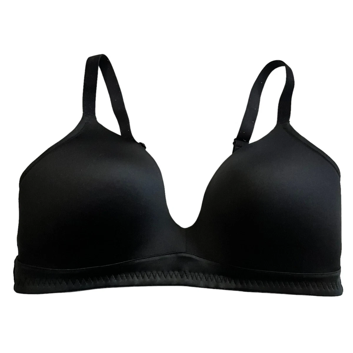 BROOKS WOMENS ANYDAY BRA 36D BLACK SOFT WIRELESS FULL COVERAGE COMFORT SPORTS 36