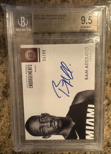 2017-18 Encased Bam Adebayo Rookie Endorsements RC Auto #55/99 BGS 9.5/10