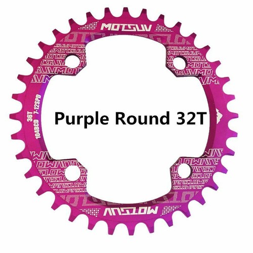 Bike Crank 104BCD Narrow Wide 32T/34T/36T/38T MTB Chainring Circle Single Plate - Picture 16 of 36