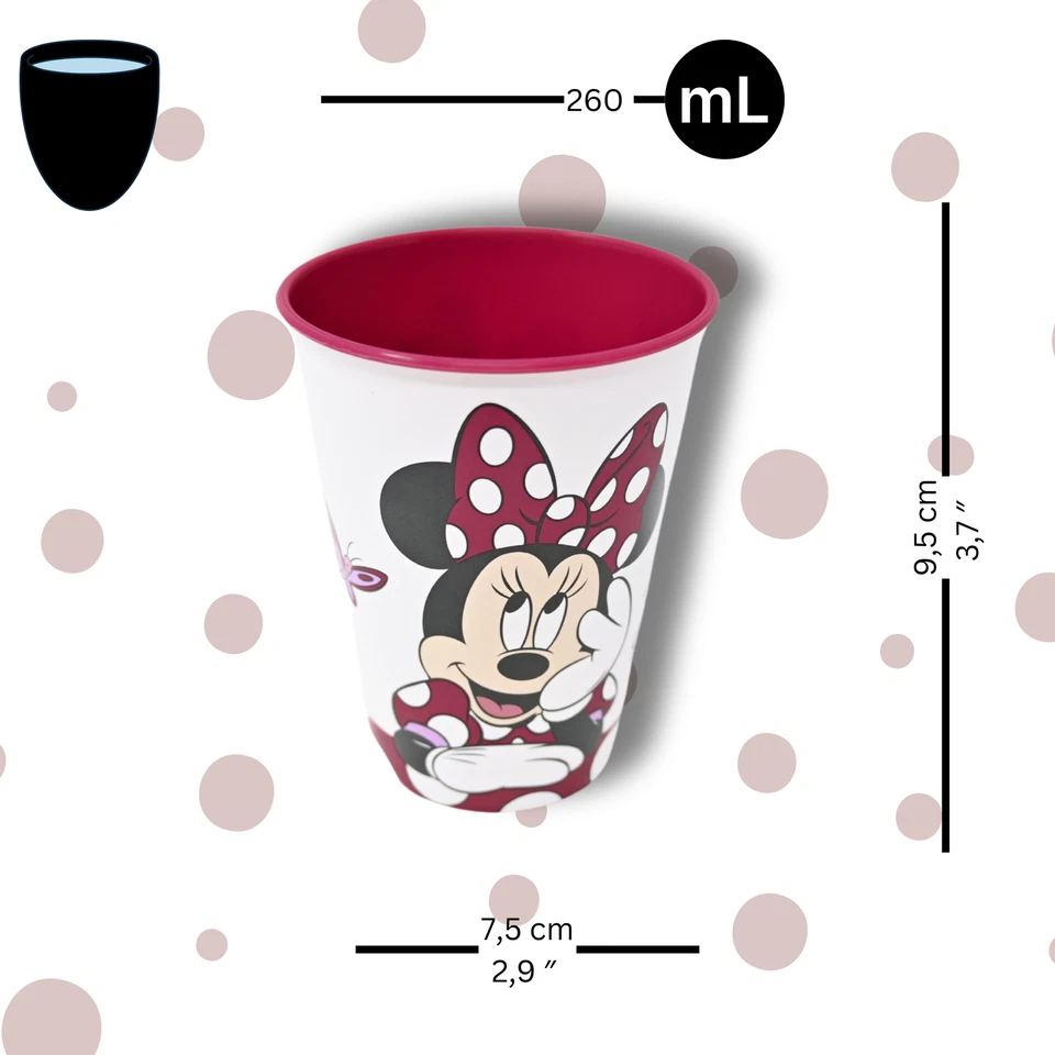 Minnie Mouse Kinder Geschirr Set Baby Geschirr Frühstücksset Mädchen Esslernset - Bild 4 von 4