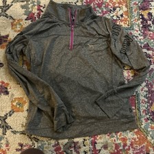 Pink Victoria secret Athletic Quarter Zip Jacket Gray Relay L Womens Athletic