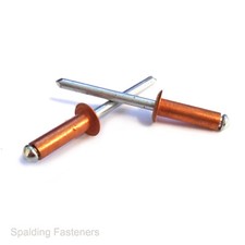 Copper Steel Open Blind Standard Pop Rivets Choose Your Size 3.0mm 4.0mm 4.8mm