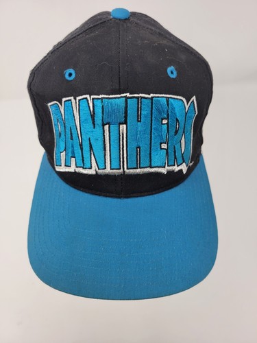 Vintage 90s Carolina Panthers East Port Graffiti Style Wrap Around SnapBack Hat - Picture 5 of 9