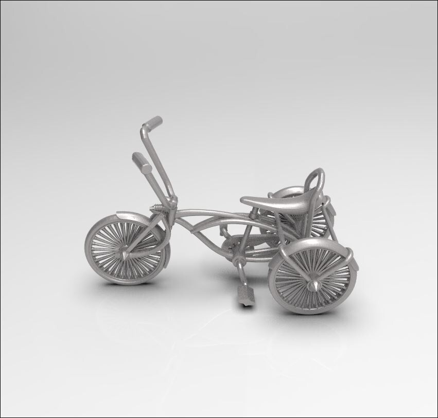 1:24 Lowrider Trike Three 3D