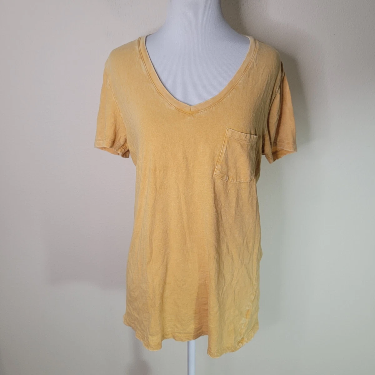 v neck distressed t shirt