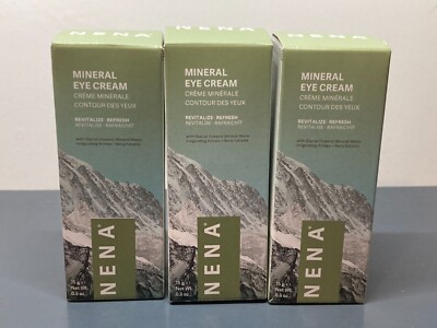 3x NENA Skincare Mineral Eye Cream Revitalize Refresh 0.5oz each NIB