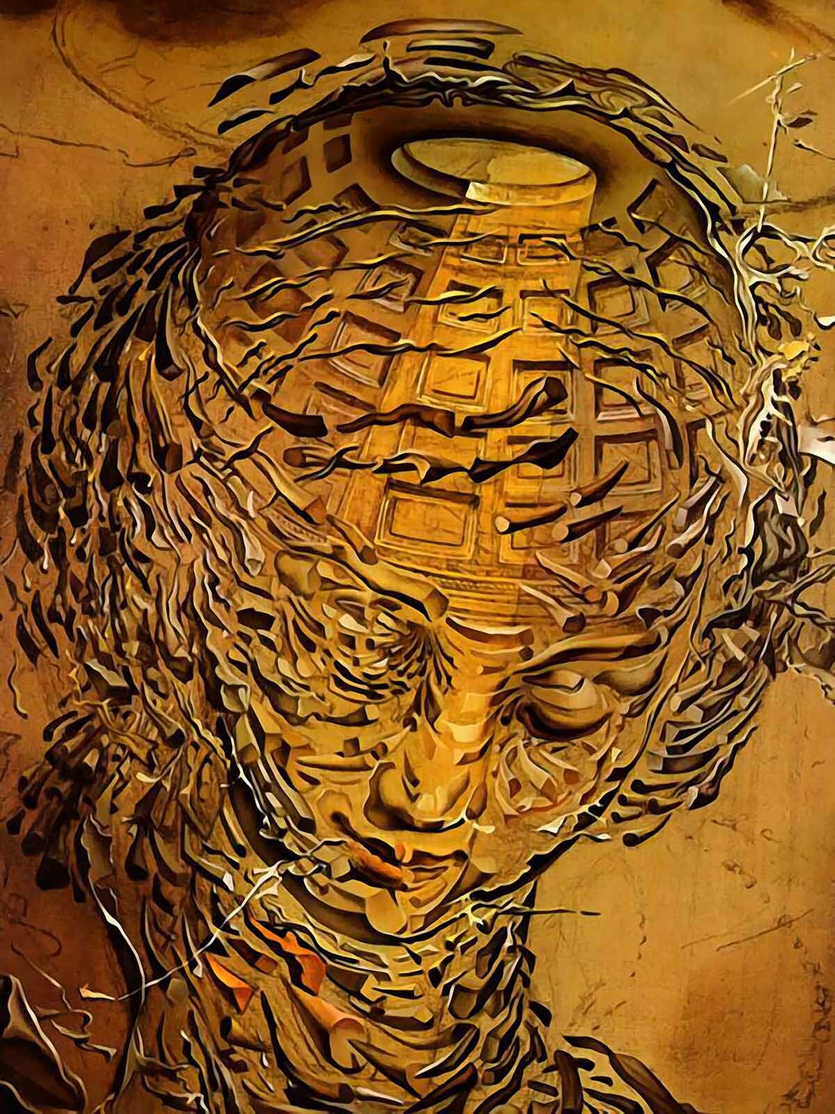 Dali Portrait Of Rafael Head Exploding - CANVAS or PRINT WALL ART | eBay