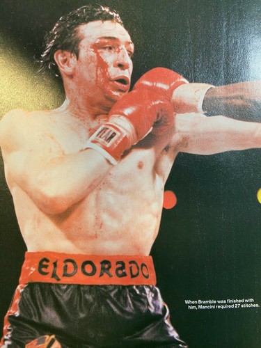 Campeón de boxeo ligero de la AMB 1985 Livingstone Bramble ilustrado