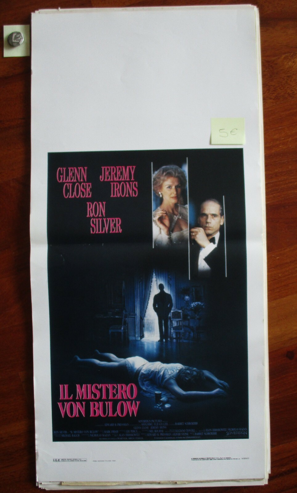 Locandina originale film Il mistero Von Bulow (1990) - Regia di Barbet Schroeder