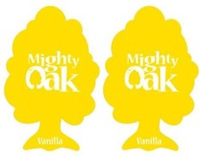 2 x Mighty Oak Hanging Car Van Air Freshener Freshner Fragrance Scent - VANILLA
