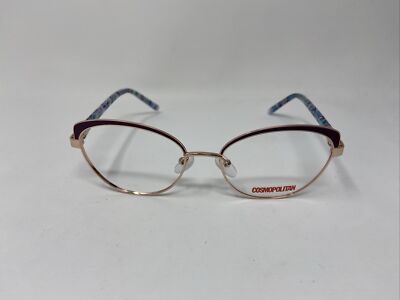 COSMOPOLITAN EYEWEAR MAVIS ROSE GOLD PURPLE BLUE GRAFFITI 52/17/140. !A73