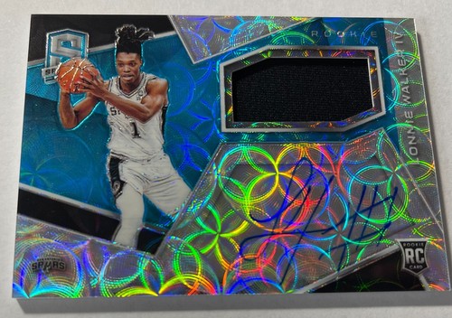 2018-19 Panini Spectra Lonnie Walker IV Blue Neon Rookie Jersey Auto RC 63/99