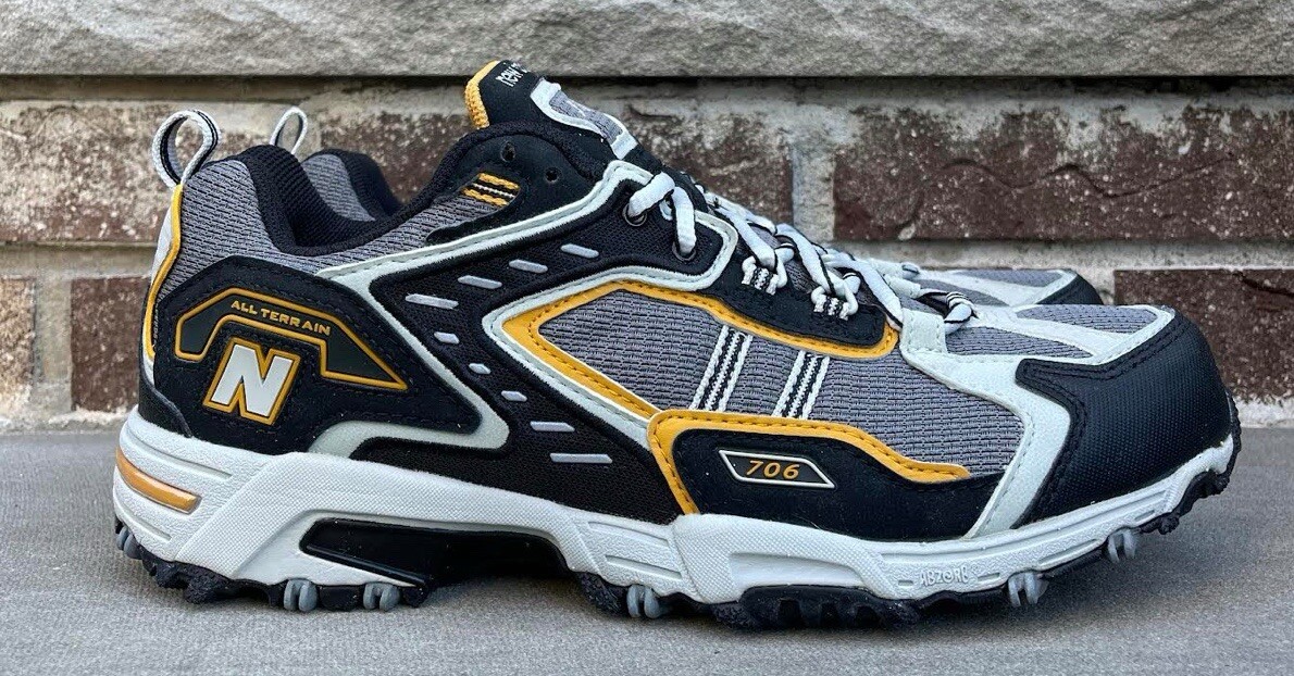 New Balance 706 Grey / Black / Yellow M706BY 2000 Men's 9.5 | eBay