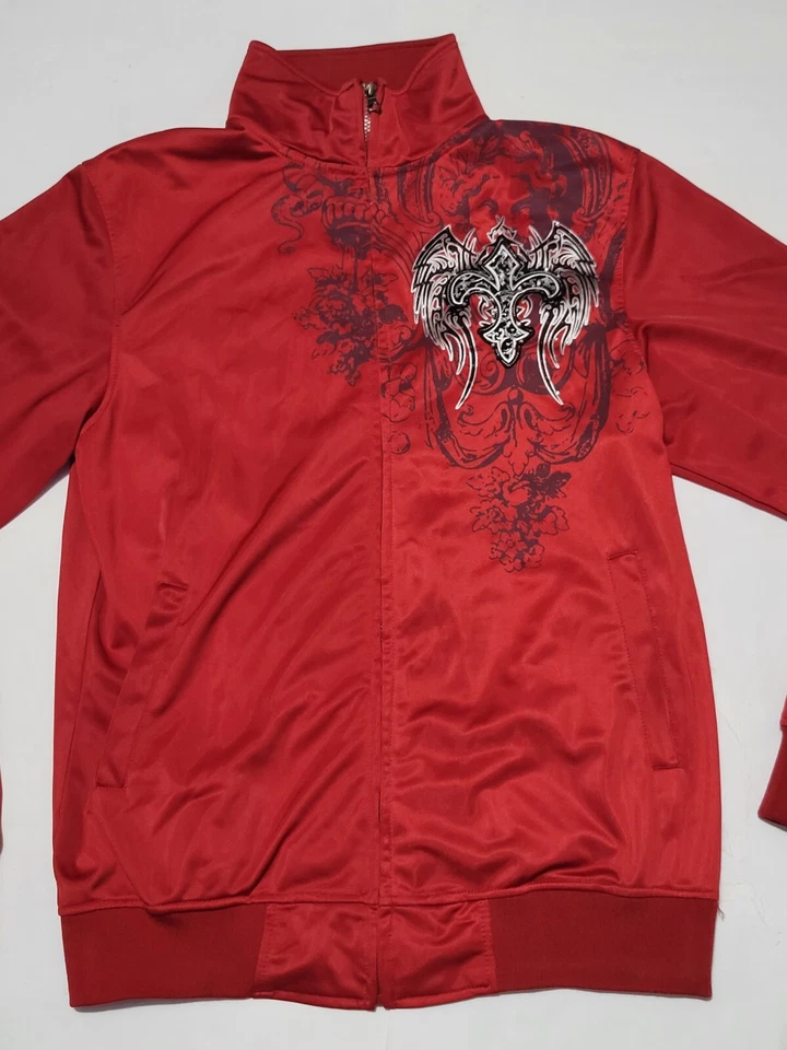 (#30) Chaqueta Fame Manga Larga Cremallera Completa Roja Talla Hombre XL  Foto 2 de 4