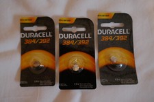 Duracell 384/392 batteries (Lot of 3)